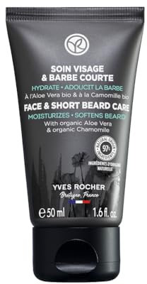 Yves Rocher GROOMING HOMME - Gesichts- & Kurzbart-Pflege - Spendet Feuchtigkeit und macht den Bart weicher - 50 ml