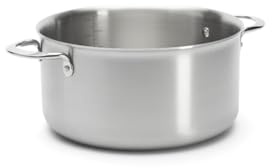 De Buyer - Faitout couvercle en inox 3 couches ALCHIMY - 24 cm | Fabriqué en France, Maîtrise de la Cuisson, Inox 18/10, Tous Feux + Four, Finition Poli Brossé