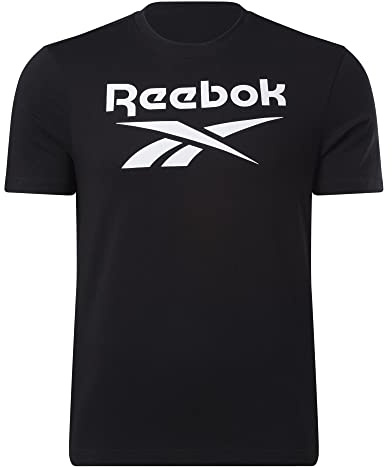 Reebok Identity Big Logo Training Workout Elements Graphic T-Shirt Black