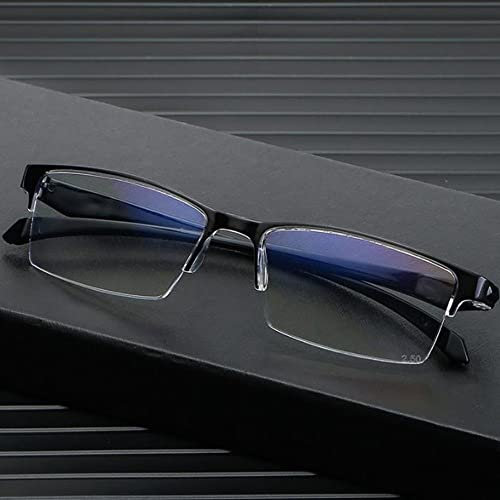 XUAN Halbrand Brillen Progressives Multifokal Lesebrille Blaue Licht Blockieren Brille Gleitsichtbrille Klassische Lesebrille Mit Sehstärke (Size : +3.0)