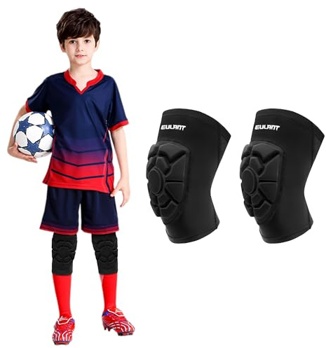 EULANT Alta Qualità Ginocchiera Basket per Bambini,Morbido Ginocchiera Portiere Calcio,Elastico Protezioni del Ginocchio per Danza Pallamano Ginnastica Ritmica MTB Pattinaggio Yoga