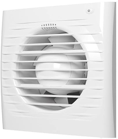Przybysz Temporizador Retardo 125mm Tamaño Conducto Blanco Ventilador Baño Flujo Aire Extractor Cocina