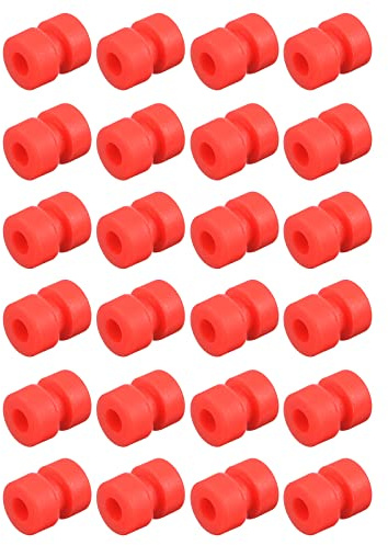 sourcing map RC Vibrationsschutz Gummi Bälle für RC F4 F7 Flugregler M2x5.6mm Stoßdämpfung Bälle (Rot) 24Pack