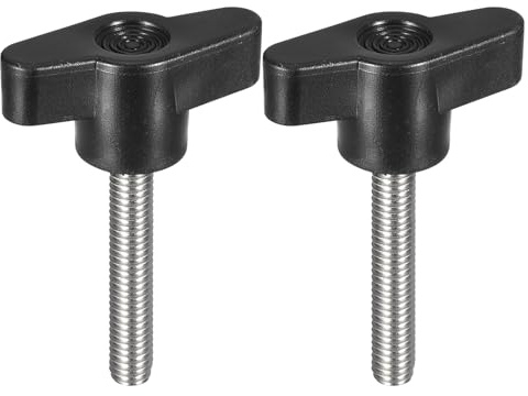 QUARKZMAN 2 Stück Klemmschraubenknopf, M6 x 35mm 304 Edelstahl T-förmige Daumenschrauben Griff für schnellen Austausch des Handfestziehknopfs