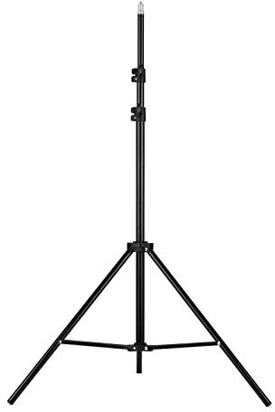 Trípode ajustable de metal con altura máxima de 1,6 m con tornillo de 1/4 pulgadas para estudio fotográfico, luz LED de vídeo, paraguas