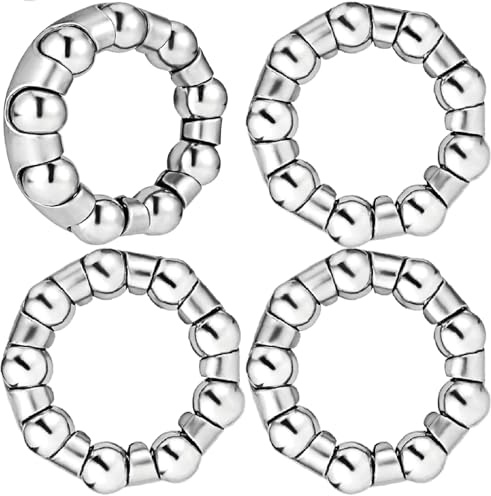 VANSIHO 1/4 x 9 Balls Bike Ball Crank Bearing - 4PCS Stainless Steel Axle Wheel Ball Frame Bearings, Bicycle Ball Bearings Retainer for Mountain/Kids/Low Speed Bikes