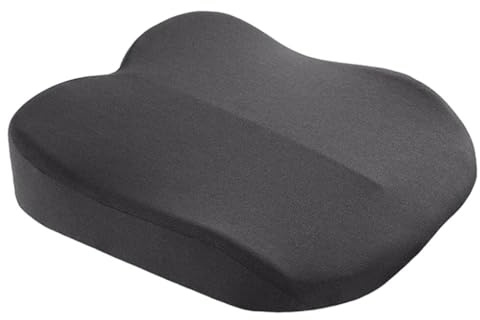 VUIUYOIES Cojín Universal para Asiento de Coche, Elevador de Altura y visión Amplia, protección de algodón, Elevador de Coche, Pendiente, Columna Vertebral, coxis, Negro