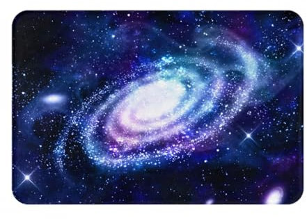 Gearsly Badematte, 40 x 60 cm, Spirale, Galaxie, Sterne, Weltraum, rutschfeste Duschmatten für Badezimmerboden, super saugfähig, schnell trocknend, weicher Anti-Schimmel, Badteppich, maschinenwaschbar