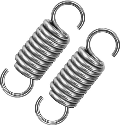 GUNGY Extension Spring 50mm Tension Spring With Dual Hook in 304 Stainless Steel OD 16mm Wire Diameter 2.5mm Max Load 19KG 2.5x16x50mm 2 Pieces
