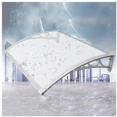 Marquise de Porte Extérieure,Auvent Voûté,Auvent de Fenêtre,Support en Aluminium Contre la Pluie，Auvent de Porte et fenêtres,Aluminium Auvent，Marquise d'accueil Moderne (Size : 60x110cm/24x43in)