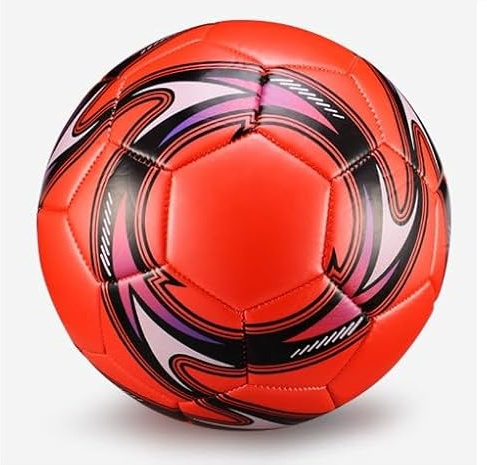 Yelschwa Fußball Größe 5 Offizieller Match-Futsal-Ball Fussball Kinder Futsal Ball Kinder Leichter Trainingsfußball Professioneller Outdoor-Indoor-Fußball für Jugendliche Erwachsene Geschenk (Rot)