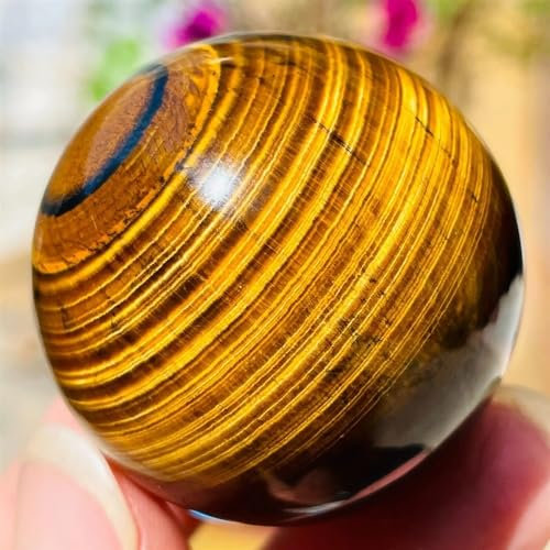 AtkitS Sfera in Occhio di Tigre Naturale. Sfera in Occhio di Tigre burattata Home Decor(650-700g)