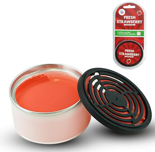 Car Scents - Ambientador fuerte con aroma a fresa fresca, fragancia de larga duración para coche, camión o furgoneta, eliminador de olores ajustable con pestaña de control, dura hasta 60 días, 17 g