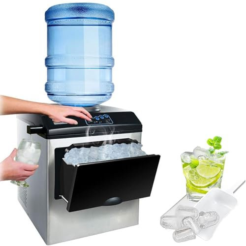 Machine à glaçons Portable, Machine à glaçons électrique, 12 glaçons en 8 à 12 Minutes, Deux Modes d'entrée d'eau, Machine à glaçons Portable pour comptoir, pour la Maison, Le Bureau, la fête