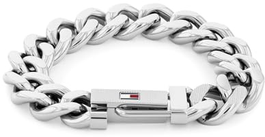 Tommy Hilfiger Jewelry Gliederarmband für Herren aus Edelstahl mit der Ikonischen Tommy Hilfiger-Flagge