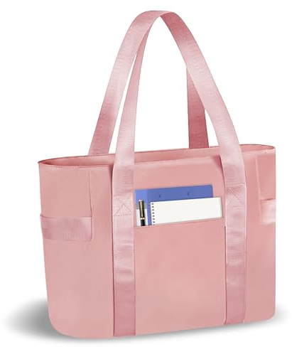 Aucuu Sac a Main Femme Cabas, Sac de Travail Femme Grande Capacité, Sacs Ordinateur Portable 15,6 Pouces, Sacs de Cours, avec des Poches Avant, Arrière et Latérales, pour le L'école, Voyages, Shopping