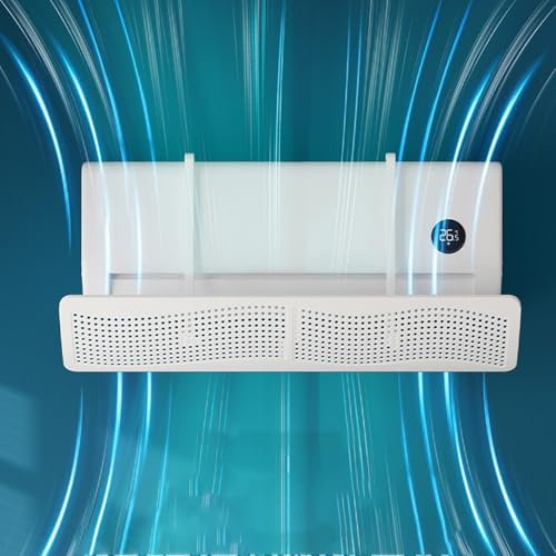 Deflector de aire acondicionado para aires acondicionados de pared, blanco, universal, ajustable, apto para hogar y oficina.