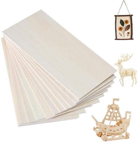 LIANRISES 15 Pezzi 200x100x1.5mm Balsa Pannello Compensato Legno 200x100 Fai Da Te, Incompiuto, Superficie Liscia Per Decorazione Della Casa, Arte, Diy, Pittura E Incisione
