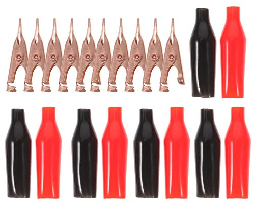 LIFKOME 10 Stück Rein Kupferne Metall Krokodilklemmen Rostbeständig Feste Prüfclips Für Labor Und Elektrik