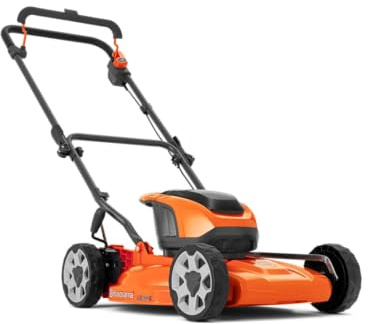 Husqvarna LB 144i Tondeuse à Gazon sans fil - Largeur de coupe 44 cm, 36 V, fonction mulching BioClip, mode PowerBoost, mode Save, réglage central de la hauteur, pour jardins de petite à moyenne