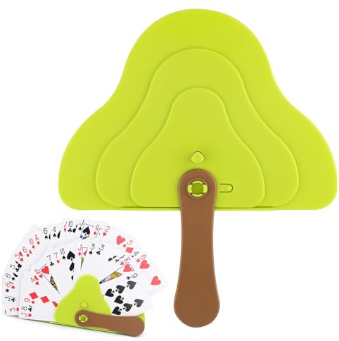 2er Set Kartenhalter für Spielkarten, Plastik Kartenhalter für Kinder und Senioren, Handfreie Kartenhalter im Baum-Design mit Tischständer, Wiederverwendbare Kartenhalter für Poker, UNO, Bridge