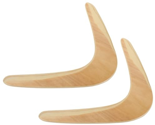 CIYODO Bumerán de Madera 2 Piezas Grande para Exteriores Disco Volador Divertido para Juguete Interesante para Césped y Aire Libre