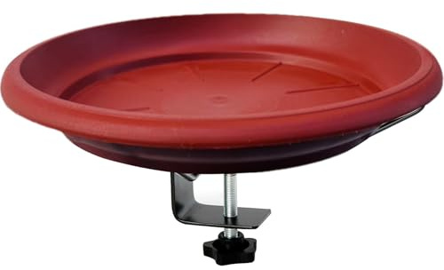 Mangiatoia per uccelli per balcone – Balaustra, Bacino esterno per colibrì, fontana da parete, ciotola da giardino robusta | Accessorio decorativo per portico cortile di recinzione dell'appartamento