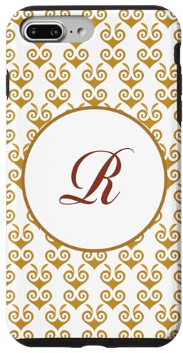 Monogram R Initial Greek Tile Inspired Case for iPhone 7 Plus/8 Plus