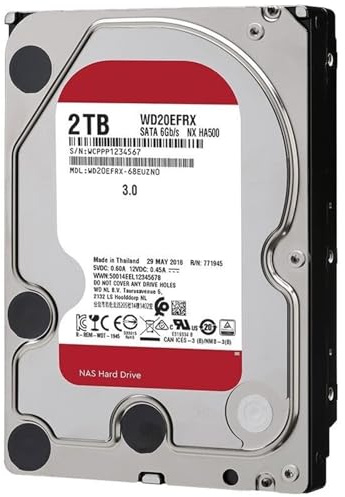 YJCEBGPED Disco rigido NAS rosso da 4TB 2TB 3TB Disco rigido interno da 3,5 6TB 5400RPM SATA 6Gb/s 64MB Cache for desktop(2TB)