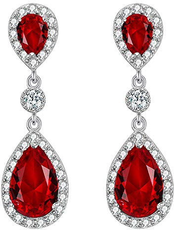 Clearine Cubic Zirconia Ohrringe Elegant 925 Sterling Silber Hochzeit Braut Unendlichkeit Tropfen Ohrstecker Damen