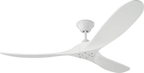 Monte Carlo 3MAVR60RZW Maverick Energy Star 60 Outdoor Ceiling Fan with Remote Control, 3 Balsa Wood Blades, Matte White