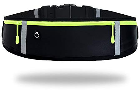 GORWRICH Running Belt with Waterproof Adjustable Elastic Strap, Sweatproof waistpacks with Large Capacity, Perfect for Running and Outdoor Activities