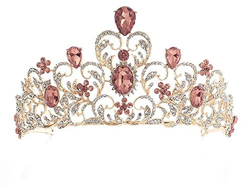 Tiara Kristallkrone für Bridal, Prinzessin Diadem Hochzeit Tiara Crown für Hochzeit Abschlussbälle Proms Festzüge Parties Geburtstag
