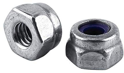 Stainless Steel Lock Nut, 100pcs M3 Self-locking Hex Nut Anti-loose Metric Locknut with Nylon Washer for Normal Nuts of Hardware, Vehicles, Home, Outside Applications