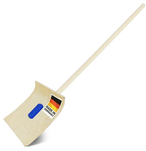 SHW-FIRE Schneeschieber für Kinder mit 26 cm Schaufel und 75 cm Holzstiel | Für Winterspaß im Schnee | Kinderleicht Schnee schieben & mithelfen | Nur 500 g | 75 cm Holzstiel & 5-lagiges Sperrholz