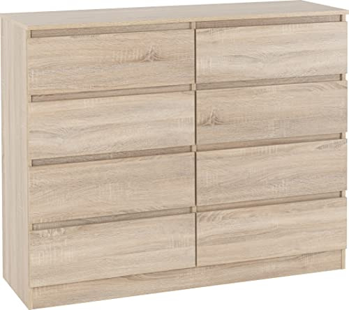 Seconique Malvern 8 Drawer Chest in Sonoma Oak Effect