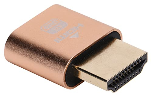 4K HDMI Dummy Plug, Headless Ghost Display Emulator, Virtual Monitor Emulator Fake Display, 3840 X 2160, Plug And Play & Hot Swappable(Guld)