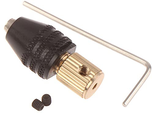 ZYWUOY 4 x Bohrfutter-Set, 2,3 mm Elektromotorwelle, multifunktional, Miniatur-Bohrfutter, Befestigungsklemme, kleiner Bohrer, Mikro-Bohrfutter
