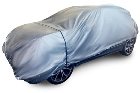Funda Coche Exterior, Resistente a la Lluvia y a los Rayos UV, Adecuado para la Mayoría de los Tamaños, Funda para Coche Exterior con Correas para Ruedas (XXL 580x175x120cm)