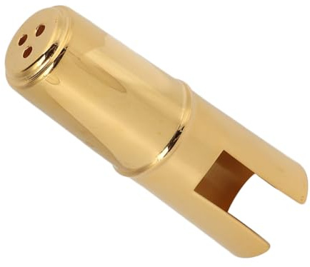 Saxophon Mundstück Schutzkappe, Alt/Sopran/Tenor Sax Ligatur Cover Stößen Schutzkappe Robust Klarinette Abdeckung Cap Metall Golden Holzblasinstrumente Kappe Zubehör Klarinette Mundstück Schutz