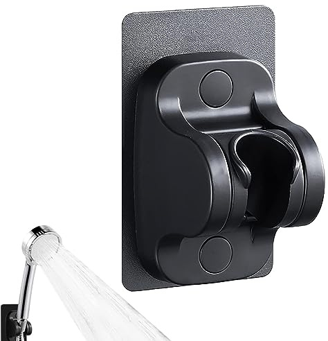 Support de douche,Support Douchette Mural Détachable Support Pommeau de Douche Universel Réglable Montage Mural Sans Perçage Heavy Duty pour Pommeau de Douche Douchette Salle de Bain