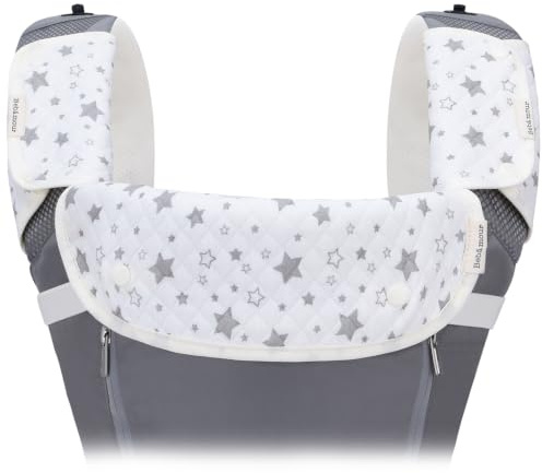 Bebear Beißkissen für Babytrage, 100% Baumwolle Sabber Lätzchen für Babytrage Neugeborene bis Kleinkinder, 3PCS Baby Beißkissen für Jungen/Mädchen(Star)