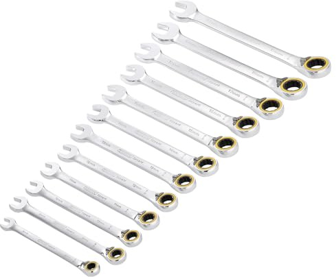 Draper 03913 Expert HI-TORQ® Metric Reversible Ratchet Combination Spanner Set (12 Piece)