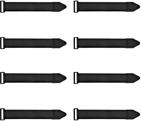 Upbeat kardborrband 30 x 5 cm (8 stycken) | Elastiska band med kardborreband | mångsidigt kardborreband för cykel, byxskydd, bagage, yogamattor, camping, slangar, kablar etc