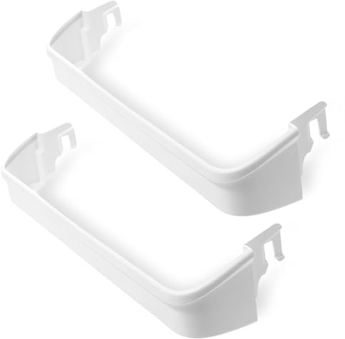 PartsBroz 240338001 Door Bin Shelf Rack (2-Pack) for Frigidaire Refrigerator Door Shelf, Kenmore Refrigerator Racks Replacement, Electrolux Fridge White Upper Top Shelf Bar Rack AP2115859 PS429871