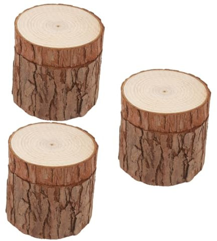 SOIMISS 3stücke Holzringbox Für Hochzeit Natürliche Elegante Ringschatulle Aus Holz Romantischer Ringcontainer Mit Deckel Für Verlobungen Und Zeremonien Zum Schutz Ihrer Ringe Und