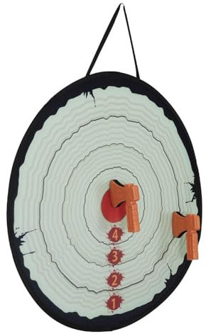 MISTER GADGET - MG3512 Jeu de Lancer de 4 Haches - Matériaux de Choix, Activité Ludique et Compétitive, Expérience de Jeu Agréable, pour Un Divertissement en Famille