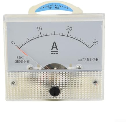 Amperometro DC da 30 A con scala trasparente, perfetto per progetti elettrici fai da te e misurazioni