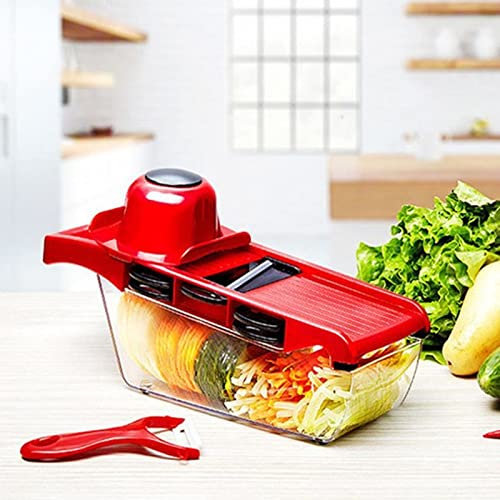 6 in 1 Vegetable Slicers Kitchen Multifunctional Food Potato Vegetable Chopper Dicer Cutter with Peeler