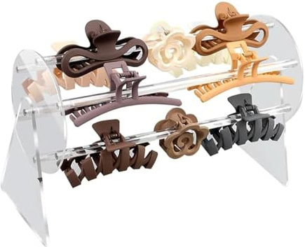 ZMDMAH 360 Grad Haarspangen Aufbewahrung MäDchen, Acryl Haarspangen Organizer, Haarklammer Organizer Aufbewahrungs, Claw Clip Aufbewahrungs, Haargummi Aufbewahrung Haargummis Organizer